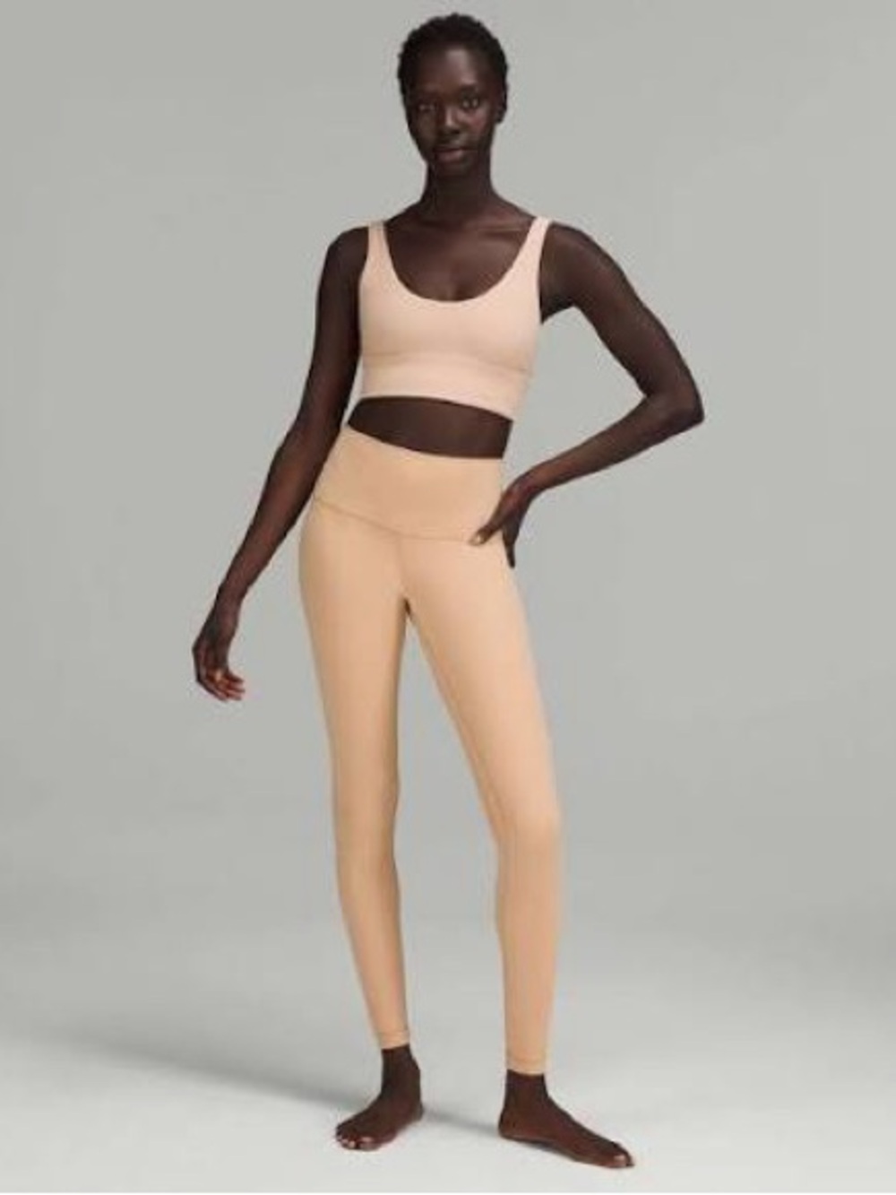 Lululemon Nude Sports Bra & Leggings Set - size 4